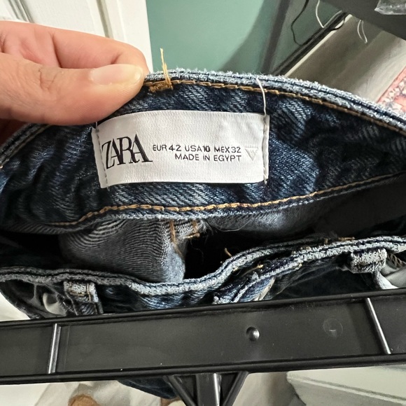 Zara Wide Leg Jeans Sz 10 fits Sz 8 - Picture 4 of 4